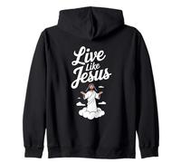 Vive como Jesús Fe Cristiana Creyente Devoto Sudadera con Capucha