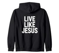 Vive como Jesús Fe Cristiana Creyente Devoto Sudadera con Capucha