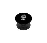 Vive con Jesús en Mente fe Cristiana Creyente devocional PopSockets PopGrip Adhesivo