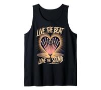Vive el Ritmo Ama el Sonido Estilo Percusión Camiseta sin Mangas