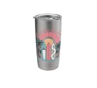Vive la Cultura del Surf con Estilo Retro Vaso térmico de acero inoxidable de doble pared