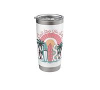 Vive la Cultura del Surf con Estilo Retro Vaso térmico de acero inoxidable de doble pared