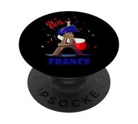 Vive La France - I Love Paris Eiffel Tower Graphic Design PopSockets PopGrip Adhesivo