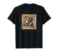 Vive La Frenchie como Napoleón cruzando los Alpes Art Mashup Camiseta