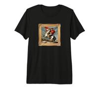 Vive La Frenchie como Napoleón cruzando los Alpes Art Mashup Camiseta Premium