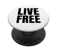 Vive la Libertad Libre, Cristiana, conservadora, Blanca y Negra PopSockets PopGrip Adhesivo