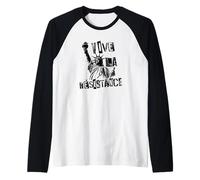 Vive la Résistance Estatua de la Libertad Protesta Arte Camiseta Manga Raglan