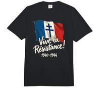Vive la Résistance! Francia Libre 1940-1944 Letras Blancas Comfort Colors Adult Heavyweight T-Shirt
