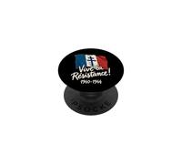 Vive la Résistance! Francia Libre 1940-1944 Letras Blancas PopSockets PopGrip Adhesivo