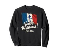 Vive la Résistance! Francia Libre 1940-1944 Letras Blancas Sudadera