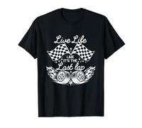 Vive la Vida como si Fuera el último Corredor de Carreras de Carreras de Coches de Vuelta Camiseta gráfica económica