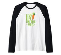 Vive la Vida en la Vida a Base de Plantas Vegetales Camiseta Manga Raglan