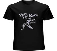 Vive Le Rock Worn by SID Vicious Vintage T Shirt Short Sleeve Funny Top Black XXL