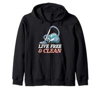 Vive libre y limpio Sudadera con Capucha