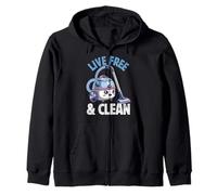 Vive libre y limpio Sudadera con Capucha