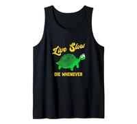 Vive Lleno Muerte Cuando Divertido Tortuga Lenta Camiseta sin Mangas
