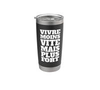 Vive más lento pero más fuerte Vaso térmico de acero inoxidable de doble pared