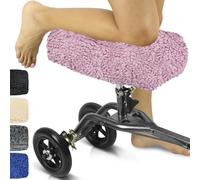 Vive Mobility Funda de cojín para caminante de rodilla, cojín de espuma viscoelástica de piel de oveja sintética, accesorio para rodillo de rodilla, accesorios acolchados, se adapta a la mayoría de patinetes de rodilla