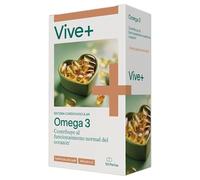 Vive+ Omega 3 50 Perlas - Complemento Alimenticio con Aceite de Pescado Rico en Ácidos Grasos Esenciales EPA y DHA con Vitamina E para el Funcionamiento Normal del Corazón - Salud Cardiovascular