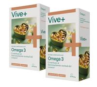 Vive+ Omega 3 Pack de 2 - 100 Perlas - Complemento Alimenticio con Aceite de Pescado Rico en Ácidos Grasos Esenciales EPA y DHA con Vitamina E para el Corazón - Salud Cardiovascular