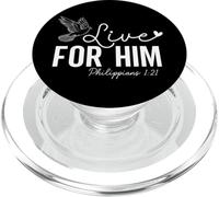 Vive para ÉL Filipenses 1:21 Diseño Inspirador de Fe PopSockets PopGrip para MagSafe