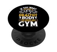 Vive Sano IR al Gimnasio | Entrenamiento de motivación física PopSockets PopGrip Adhesivo