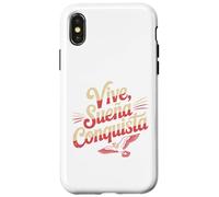 Vive Sueña Conquista Español Diseño de Cita Motivacional Carcasa para iPhone X/XS