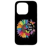 Vive tu verdad, arcoíris, girasol, mariposas coloridas, orgullo Carcasa para iPhone 15 Pro