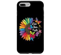 Vive tu verdad, arcoíris, girasol, mariposas coloridas, orgullo Carcasa para iPhone 7 Plus/8 Plus