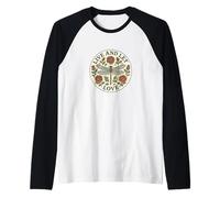 Vive y Deja amar libélula Camiseta Manga Raglan