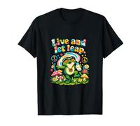 Vive y Deja Que Leap Cottagecore Kawaii Frog Design Camiseta