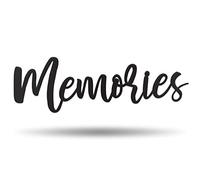 Vivegate Memories - Pieza de arte de metal para decoración de pared, 43 x 12,7 cm, letrero de pared de metal con recubrimiento en polvo duradero, perfecto para letreros de viaje para decoración del