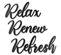 Vivegate Relax Renew Refresh - Letrero de metal (tamaño mediano)