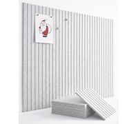 VIVELDA Tablero de corcho grande para oficina, tablero de fieltro negro alternativo: paneles de pared de listones, azulejos de fieltro para decoración de pared de oficina, organizador de pared para