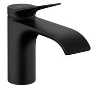 Hansgrohe Vivenis, mezclador monomando de lavabo 80 con desag&uumle automÃ¡tico, 133 mm de proyecciÃ³n, 75010, Color: Negro Mate - 75010670