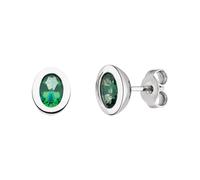 VIVENTY Pendientes De Mujer Plata Aretes Con Piedra Verde 783794