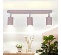 Vivero Lámpara Reflector Manta 52CM Largo Metal 3-flammig GU10 Rosa