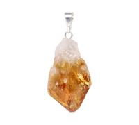 Vives DE LA CORTADA - Colgante Punta de Citrino Calentado Bruto 1 - Colgantes de Piedras Minerales Originales - Origen: Brasil - Colgante Unisex - Piedra Natural - Pieza única - Piedras Protectoras