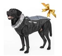 Vivi Bear Abrigo de Perro Grande Resistente al Viento y al Agua, Protector de Cuello de Forro Polar, Ropa Deportiva para Perros de tamaño Mediano a Grande,5XL