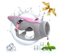 Vivi Bear Chaleco Refrescante para Perro Arnés con Anilla en D para Perros Medianos Pequeños Chaqueta Refrescante Chaleco de Malla Transpirable Verano Fresco y Cómodo Abrigo para Perro con Reflectante