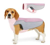 Vivi Bear Chaleco refrigerante para perros con rayas reflectantes, protección solar transpirable, abrigo de hielo de verano ajustable, equipo de entrenamiento para senderismo al aire libre para
