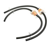 Viviance 2 Piezas Kit de filtro de combustible en línea de gasolina universal, tubo de manguera de 6 mm con clips de tubo para 2 tiempos, la mayoría de 43cc 47cc 49-160cc Mini Moto Dirt Bike ATV Quad