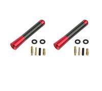 Viviance 2 Set 8CM Universal Car Short Antenna Auto Roof Radio Antena Aérea - Rojo