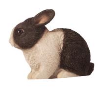 Vivid Arts Bebé Dutch Negro y Blanco Conejo 9,5 cm x 11,5 cm Resina Hueca