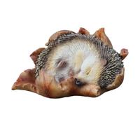 Vivid Arts Erizo bebé en hoja muy detallada para decoración del hogar o jardín (XRL-HH09-F)