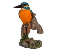 Vivid Arts | Martín pescador en grifo de jardín | Resina decoración del hogar o jardín | BG-KF06-F