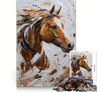 Vivid Equine Vigor, Rompecabezas de 1000 Piezas para Adultos, Regalos, Desarrollo de la lógica, Escape Tranquilo, unión precisa, Navidad (50x75cm)
