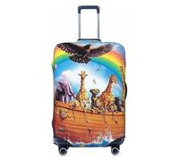 Vivid Noah's Ark - Funda elástica para equipaje de viaje, protector de maleta, funda de equipaje impresa antiarañazos, Black, XL
