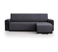 Vivid Torral - Funda Cubre Sofá Chaise Longue Acolchado Reversible Antiácaros Protector Manchas Rombos (para Brazo Derecho y Izquierdo) Válido hasta 300 cm De Ancho De Brazo A Brazo (Gris Oscuro)