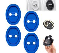 Vividcrate 4 Piezas Protector Cerradura Puerta Coche para Seat Altea (5P 2004-2015), Cubierta de Silicona Antirruido y Antigolpes, Almohadilla Amortiguadora, Accesorios Coche Interior,Blue-4pcs